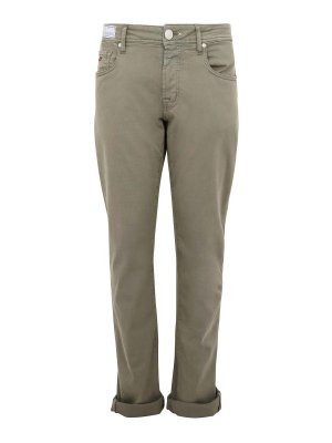 TRAMAROSSA: jeans bootcut - Jeans in denim verde oliva