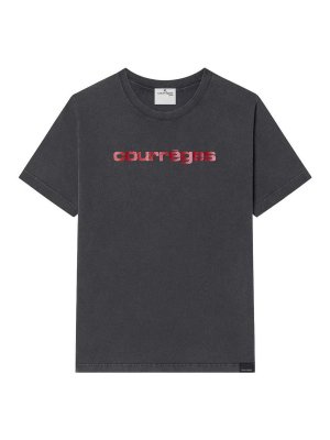 Courreges: T-shirts - T-Shirt - Rouge