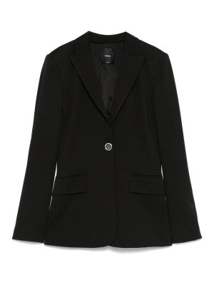 アウターその他 PINKO Woman Blazer Black 104903A1L3 Z99 Single-breasted scuba-effect viscose blazer PINKO → Shop Online