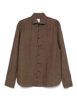 Tintoria Mattei Linen Classic Shirt - Brown - Men | X66TNWUS5