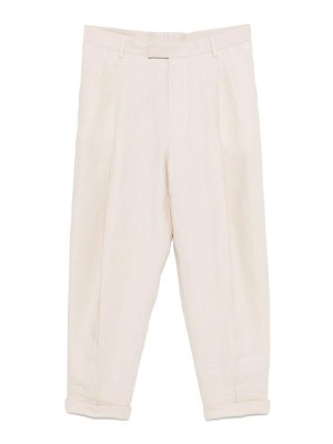 DOLCE & GABBANA: casual trousers - Soft Trousers In Beige Linen