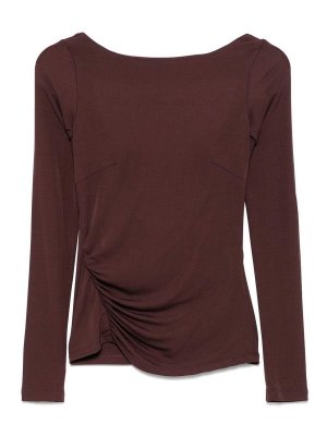 ELISABETTA FRANCHI: Tシャツ - Tシャツ - ブラウン