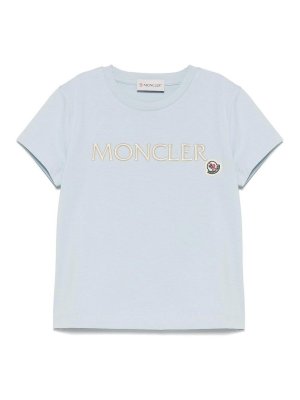 MONCLER: Camisetas - Camiseta - Azul Claro