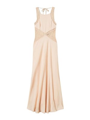 TWINSET: Maxikleider - Maxikleid - Beige