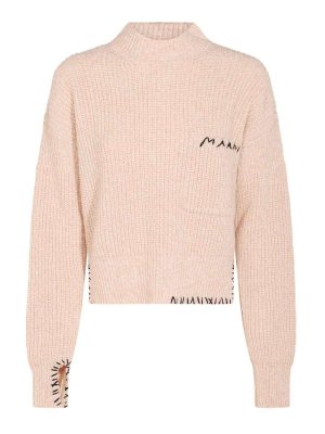 Marni: crew necks - Pink Virgin Wool Sweater