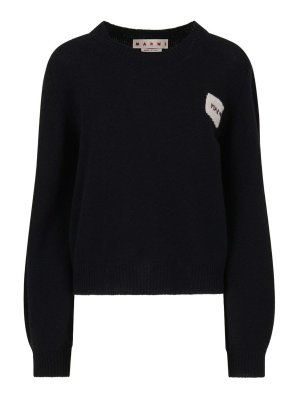 Marni: Suéteres con cuello pico - Suéter Cuello Redondo - Negro