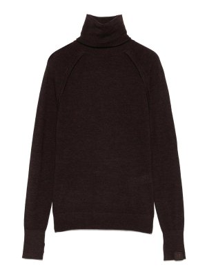 VICTORIA BECKHAM: Col roulé & Col polo - Pull Col Roulé - Marron