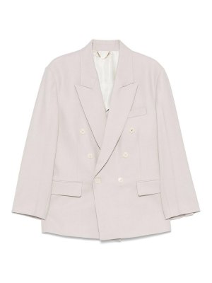 VICTORIA BECKHAM: blazers - Beige Double-Breasted Blazer