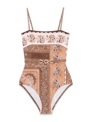 ZIMMERMANN: one-piece - One-Piece Swimsuit With Belt At The Waist