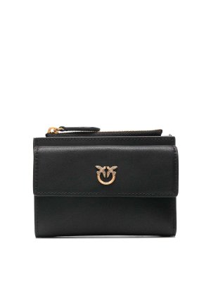 Pinko: wallets & purses - Black Calf Leather  Wallet