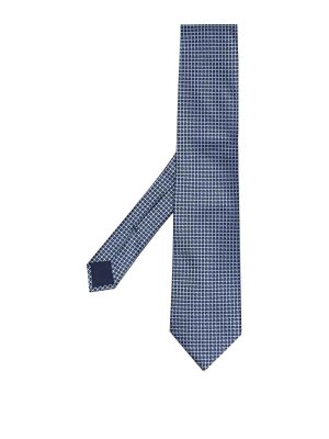 CORNELIANI: ties & bow ties - Geometric Embroidered Tie
