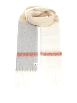 Marni Grey Alpaca Scarf With Fringes | SCMC0139Y0UAW053STV58
