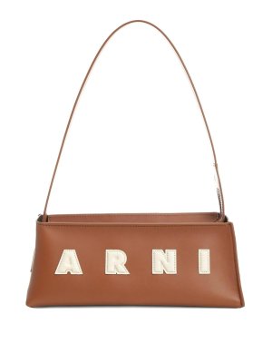 Marni: shoulder bags - Brown Leather Shoulder Bag