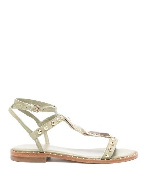 ASH: sandals - Sage Green Calf Sandals