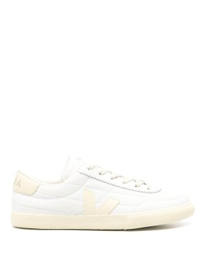 VEJA: trainers - Leather Unisex Sneakers In White