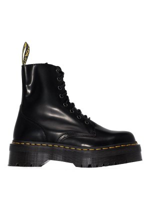 DR. MARTENS: boots - Jadon Black Leather Lace Up Boots
