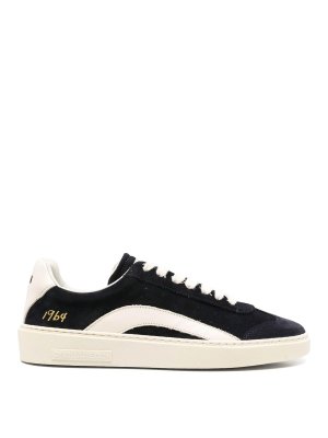 DSQUARED2: trainers - Black And White Calfskin Sneakers