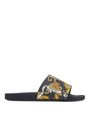 VERSACE JEANS: sandali - Sandalo scorrevole con logo