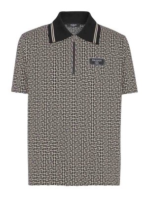 Balmain: Strickpullover mit Rundhalsausschnitt - Rundhalspullover - Schwarz