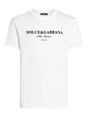 DOLCE＆GABBANA Vネック Tシャツ ホワイト ブラック White V-neck T-shirt Dolce & Gabbana - Vitkac AS