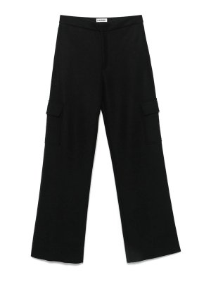 JIL SANDER: Pantalones casual - Pantalón Casual - Negro
