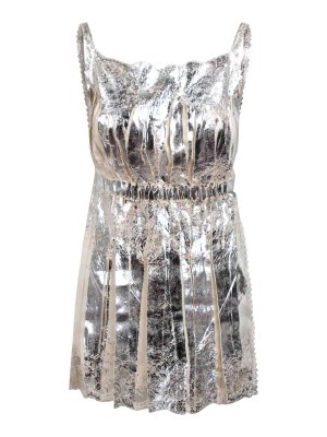 RABANNE: Tops & Tank tops - Laminate pleated satin top