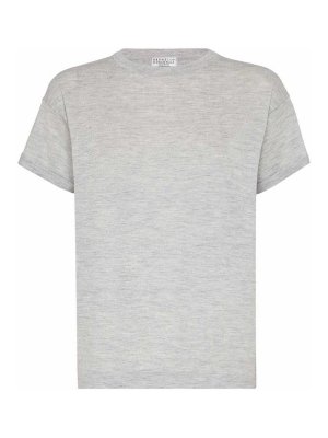 BRUNELLO CUCINELLI: crew necks - Laminated Sweater