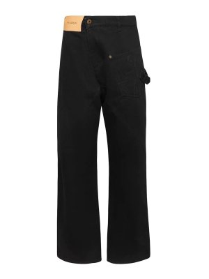 Self Portrait Black Barrel Leg Jeans - Black - Women | PF25827PB