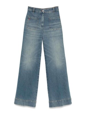 デニム・ジーパン CHLOe High waist jeans Light Blue CHC24SDP01157 Chloé High Rise Bootcut Jeans In Denim | Chloé US
