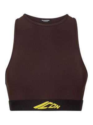 DSQUARED2: Tops & Tank tops - Icon New Generation Cutout Sports Bra