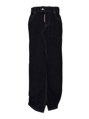 DSQUARED2: Long skirts - Denim long skirt