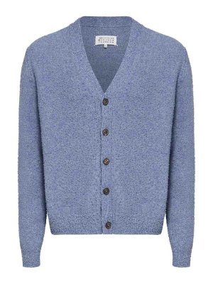 Maison Margiela: Cardigans - Cardigan - Jeansblau