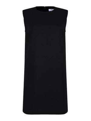 Max Mara: knee length dresses - Fiuggi Wool Canvas Sleeveless Dress