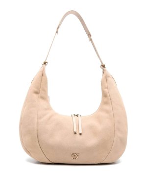 Pinko: totes bags - Slouchy Hobo Big Suede + Vitel