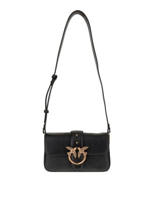 Pinko: shoulder bags - Love One Mini Slouchy FL Pelle
