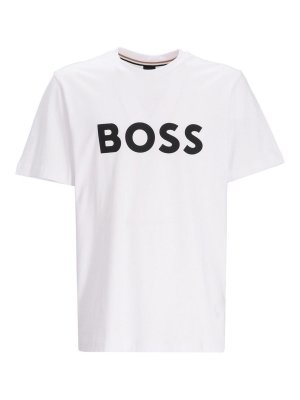 Hugo Boss: T-shirts - T-Shirt - Weiß