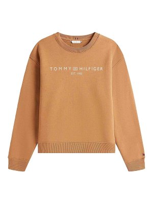 TOMMY HILFIGER: Pull col rond - Pull Col Rond - Marron Foncé