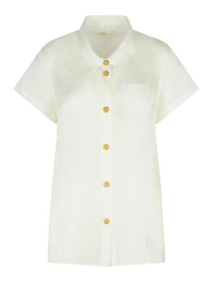 KHAITE: camicie - Camicia di seta bianca Keefe