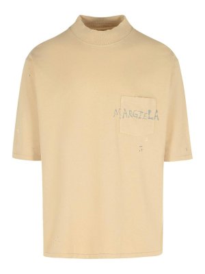 Maison Margiela: T-shirts - T-Shirt - Beige