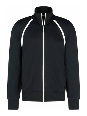 Palm Angels: casual jackets - Track Black Polyester Blend Jacket
