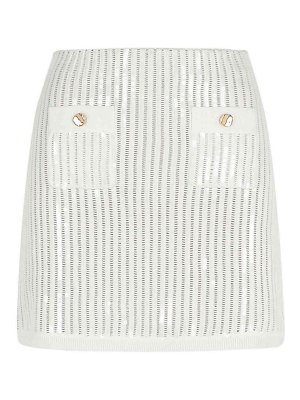 スカート Balmain Long Skirt In White Viscose Blend Balmain Long Skirt In White Viscose Blend - White