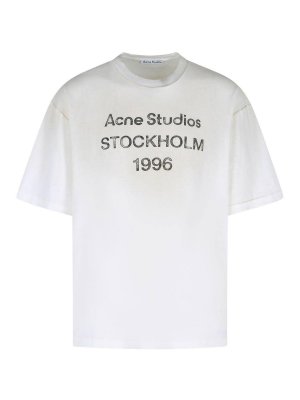 Acne Studios: T-shirts - T-Shirt - Creme