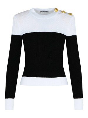 Balmain: クルーネック - クルーネック - 黒
