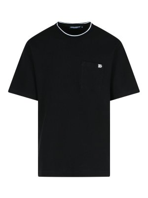 DOLCE & GABBANA メンズ　Tシャツ Cotton T-shirt with embroidery in White for Men