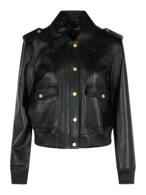 MICHAEL KORS: casual jackets - Black Leather Jacket