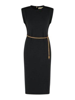 MM6 Maison Margiela Long jersey dress with satin inserts