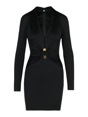 VERSACE: Robe longueur genou - Robe Au Genou - Noir
