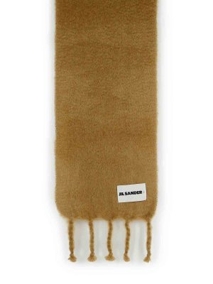 JIL SANDER: scarves - Beige Mohair Blend Scarf
