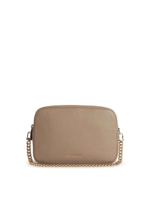 MICHAEL KORS: cross body bags - Briant Dove Grey Leather Bag
