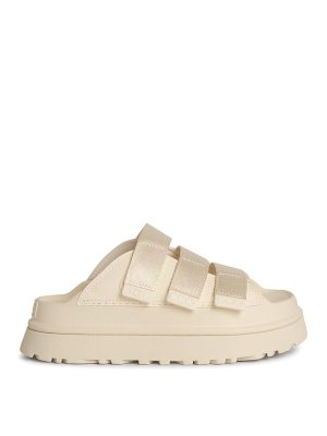 UGG: Loafers & Slippers - Goldenglow Ivory Fabric Blend Slippers